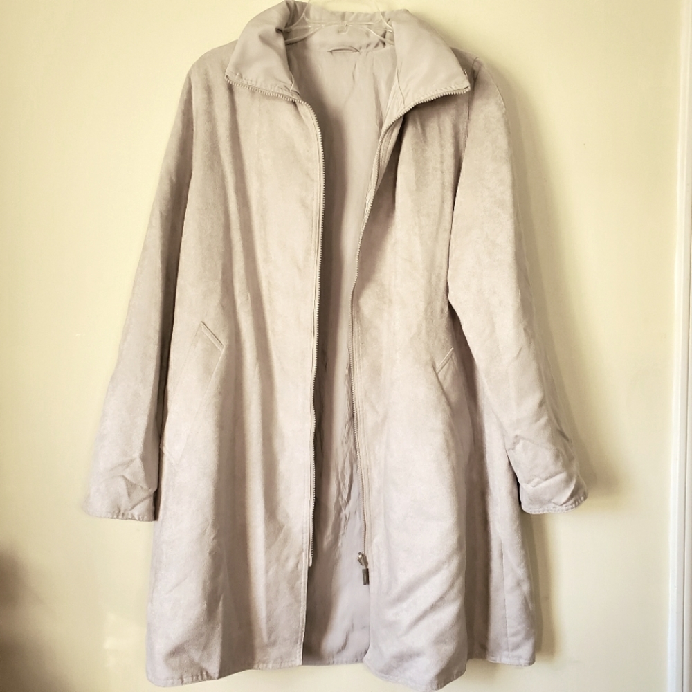 Gorgeous Velvet Suede Reversible Weather Resistant Hooded Kahki Coat